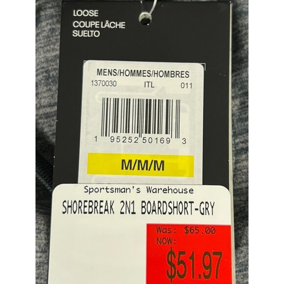 Under Armour Men's Shorebreak 2N1 Boardshorts Mod Gray Fade Heather Sz. M    NEW - Picture 5 of 7